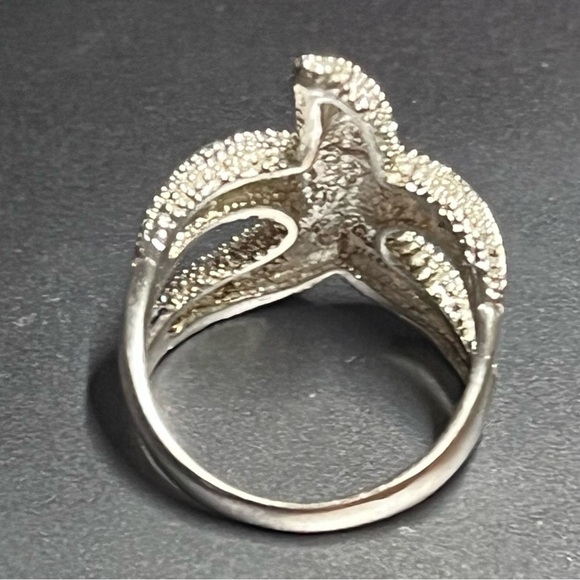 Sterling Silver 925 Starfish Ring Size 8 Textured Decorative Marine Star Fish - Picture 2 of 6